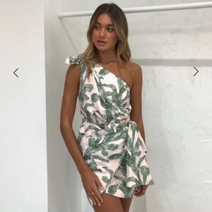 NWT Significant Other Linen Blend Coraline Dress In Tropical Size 2